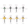 8Pcs Router Bit Groove Cutter Bit Set T Shape Wood