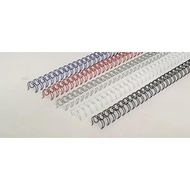 BuroKalos Wire Binding Spines, 20 Sheets, 6.4 mm, 3:1 Pitch, Multicoloured, Pack of 100