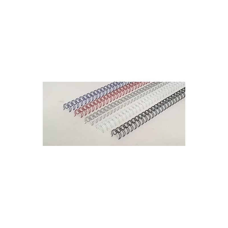 BuroKalos Wire Binding Spines, 20 Sheets, 6.4 mm, 3:1 Pitch,