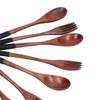 Wooden Tableware Set EcoFriendly Spoon Fork Reusable Hand Made Utensils