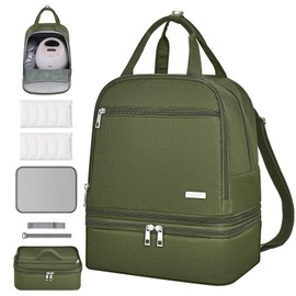 DERJUNSTAR Breast pump travel bag, Spectra Pump Backpack, Mini Pumping Bags with Pockets for Working Mom, Compatible with Spectra S1, S2, Green