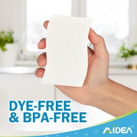 AIDEA Non-Scratch Scrub Sponges-24Count, Sponges Kitchen, Sponges for Non-Stick Cookware, Cellulose Sponges for Dishes, Cleaning Sponge for Kitchen, Bathroom, Household