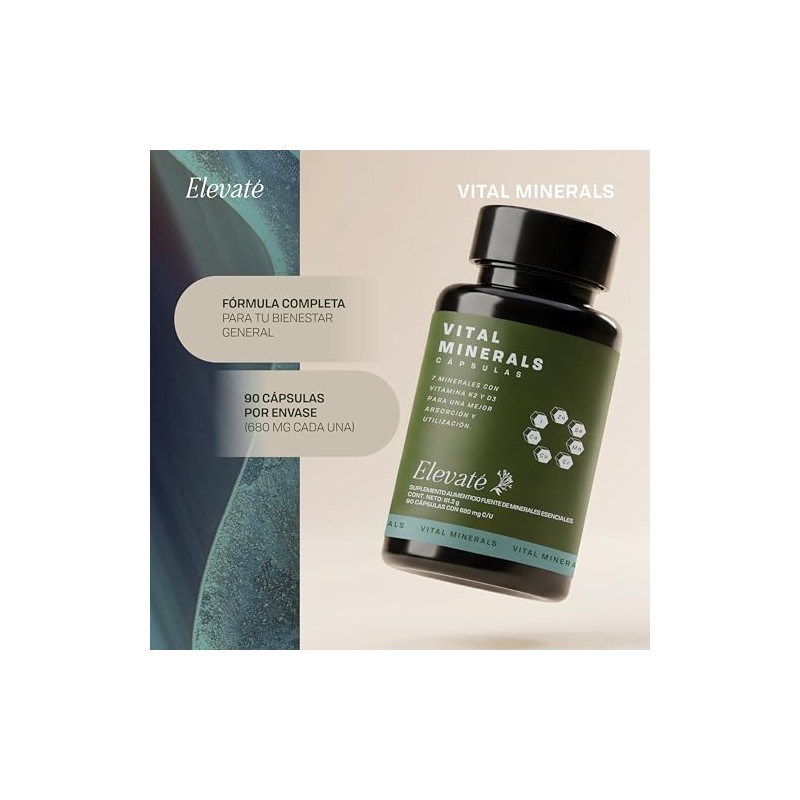 Vital Minerals Suplemento Multimineral Adultos Cápsulas Grandes 777 Zinc Calcio