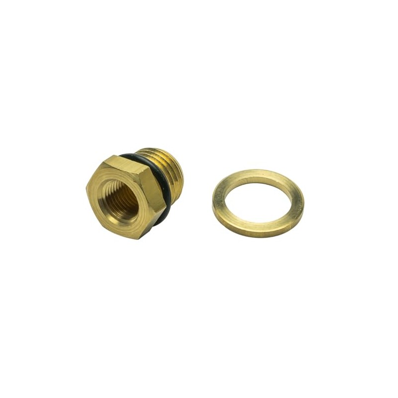 GlowShift M14 x 1.5 Male to 1/8-27 NPT Female Gauge