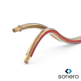 Sonero 10 Metre 2 x 1.50 mm² CCA Speaker Cable/Box Cable, Colour: Transparent, S-SC2150T-10