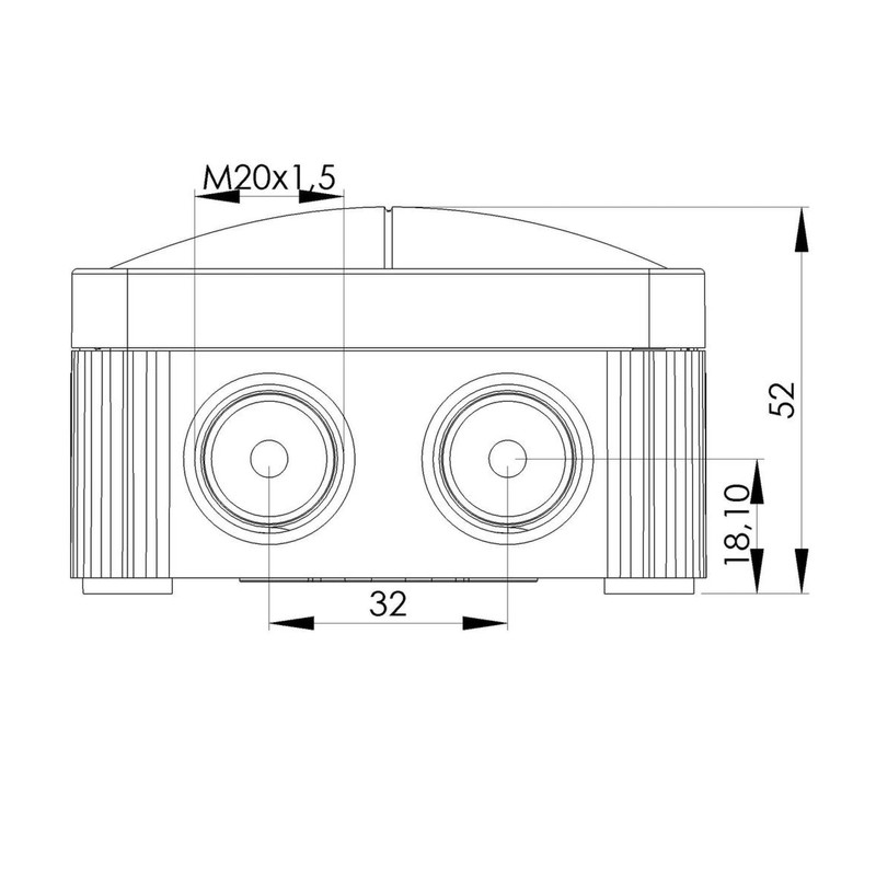 WISKA Box Combi 206 Grey Empty IP66 Weatherproof Outdoor External