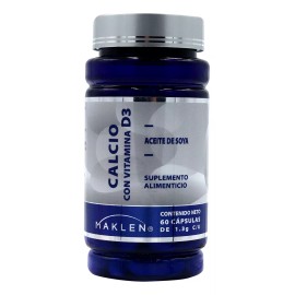 Maklen, Calcio Con Vitammina D3, Aceite De Soya, 60 Cápsulas