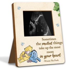 ALodr Winnie Baby Shower Picture Frame Winnie Pregnancy Milestone Keepsake Winnie Ultrasound Picture Frame Winnie Gender Reveal Decor Winnie Baby Shower Sign Winnie Baby Shower Decor Winnie Party Gifts