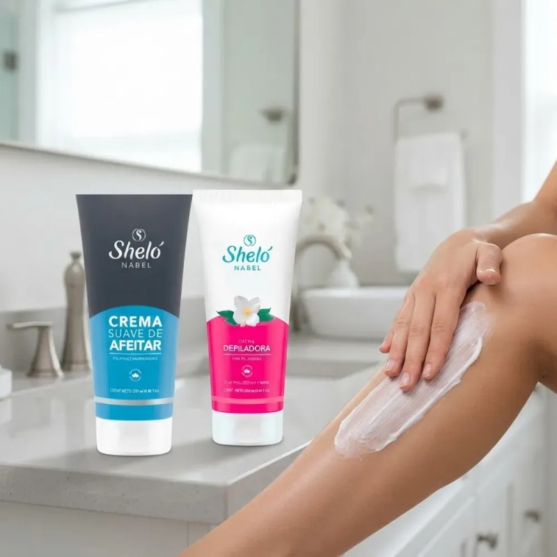 Crema Suave De Afeitar + Crema Depiladora Piel Sensible Shel