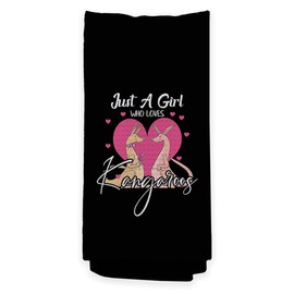 NEGIGA 779 Kangaroo Kitchen Towels, Waffle Hand Towels, Animal Lover Gifts, 16x24 Inch