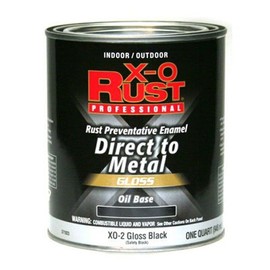 True Value XO2-QT Black Premium X-O Rust Interior/Exterior Gloss Anti Rust Enamel 1 Quart