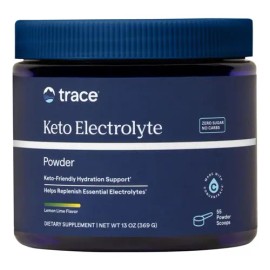 Trace Minerals Electrolitos Keto Lima Limón Polvo 369g para Dietas Cetogénicas                                                                        