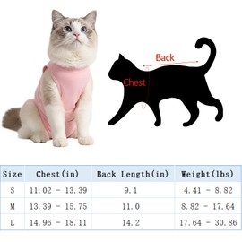 Cat Post Surgery Recovery Suit Body Suit After Surgery Onesie Post Surgery fof Cats - Cat Surgical Recovery Clothing- Post Surgery Bodysuit for Cats