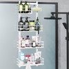 Orimade Over The Door Shower Caddy Adjustable 4 Tier White,Bathroom