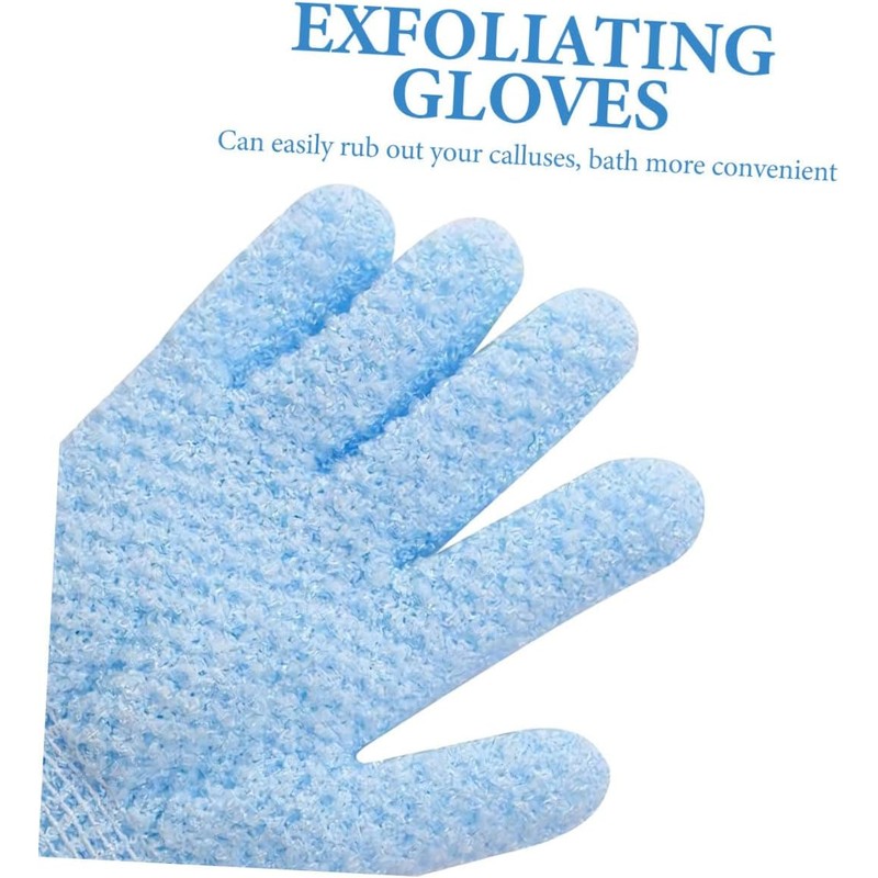 Guantes Exfoliantes de Baño de Poliéster 4 Piezas para Ducha