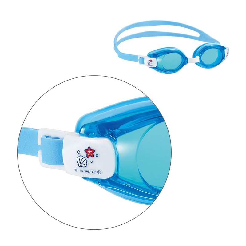 Swans SW-CR SKBL Swimming Goggles, Made in Japan, Sky Blue,