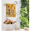 Ornament Collection Golden New Year Garden Flag Set Wall Hanger