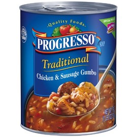 Progresso Traditional Chicken & Sausage Gumbo Soup 19 oz Can (pack of 6)