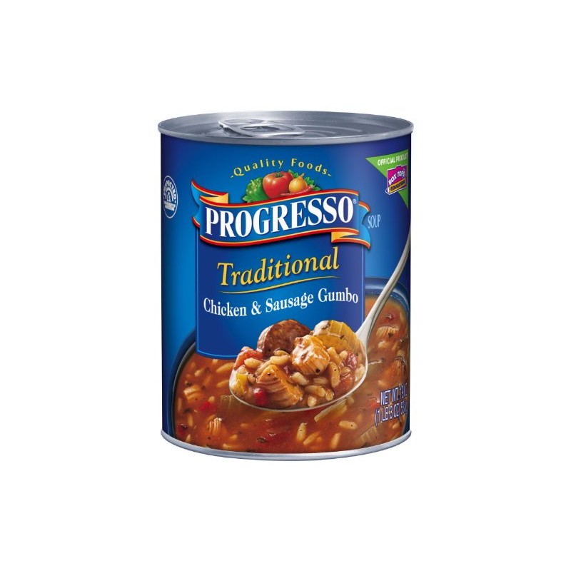 Progresso Traditional Chicken & Sausage Gumbo Soup 19 oz Can