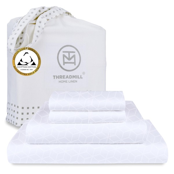 Threadmill Egyptian Cotton Sheets for King Size Bed | 100%
