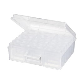 Novelinks Stackable Plastic Clear Storage Box Containers with Latching Lid - Art Craft Supply Organizer Storage Containers for Pencil Box,Crayon, Jewelry (18 Pack Clear Small)