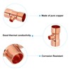 PATIKIL 1/2" x 1/4" x 1/2" ID Reducing Tee Copper