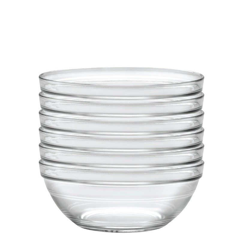 Duralex 6 cm LYS Stacking Bowl, Pack of 4, Transparent
