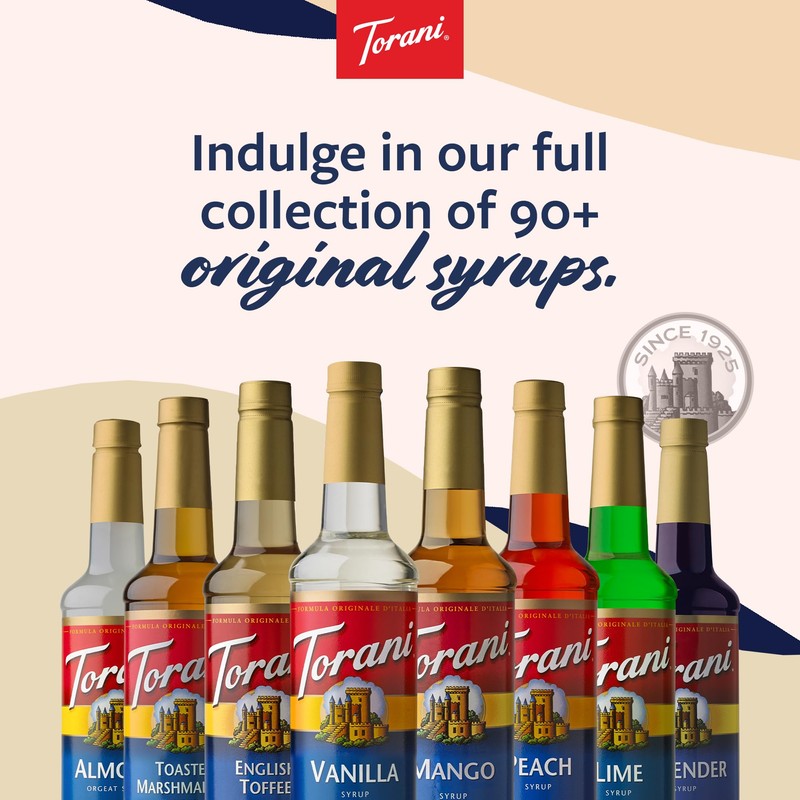 Torani Strawberry Syrup for Drinks, Flavoring for Iced Tea, Lemonade,