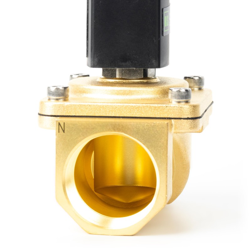 U.S. Solid 1-1/4 inch solenoid valve - brass DC 12