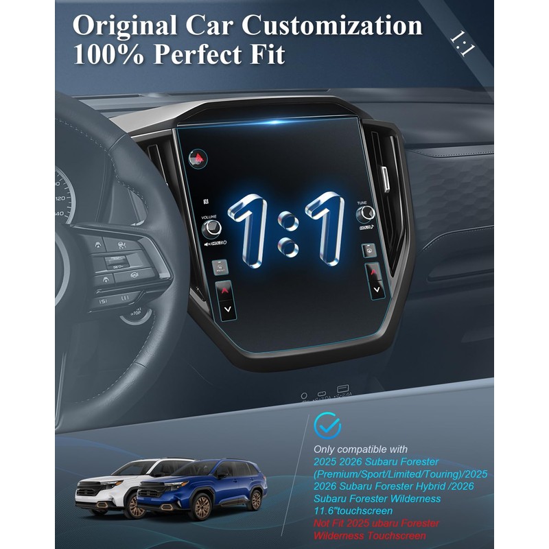 BIBIBO for 2025 Subaru Forester Screen Protector Matte 2025 2026