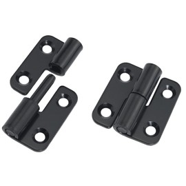 ITROLLE 2PCS 304 Stainless Steel 1.5Inch Right Handedness Lift Off Hinges with Screws Detachable Slip Joint Small Flag Hinges Rising Butt Door Hinges, Matte Black