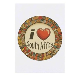 'I Love South Africa with Heart' Temporary Tattoo - Water Resistant, Skin-Safe, Non-Toxic Transfer (TO00082583)
