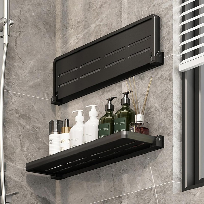 2 Pcs RV Aluminum Foldable Shelf, Wall-Mounted Foldable Shelf, Hidden