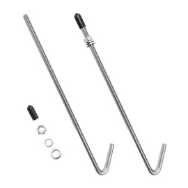 DXNQ J Hook Battery Hold Down Bolts, 10 Inch 18-8 Stainless Steel Hold Down Bracket J Bolts, Universal Battery Hold Down Kit for Car Truck SUV UTV RV Battery, Car Accessories (10 Inch)