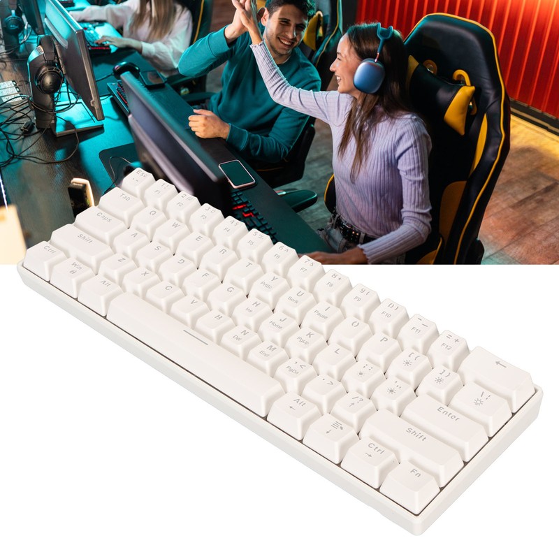 61 Key Mechanical Keyboard Portable Compact 60% Gaming Keyboard with