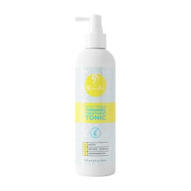Curls So So Thique Thinning Hair Treatment Tonic - 8 fl oz, Promotes Fuller-Looking, Stronger Hair, Strengthens & Hydrates Scalp with Biotin, Caffeine & Peppermint Oil, Easy Absorption