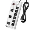 Magnetic Heavy Duty 20A Power Strip with Surge Protector, 9-Outlet