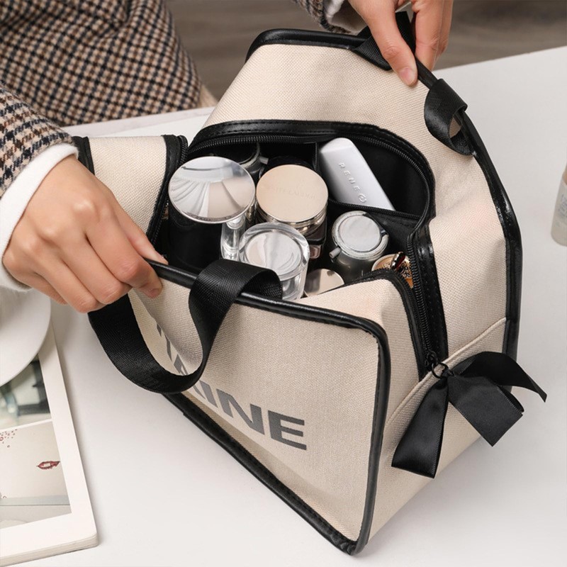 Cosmetic Bag for Purse, Small Zipper Makeup Bag Multi-function Travel