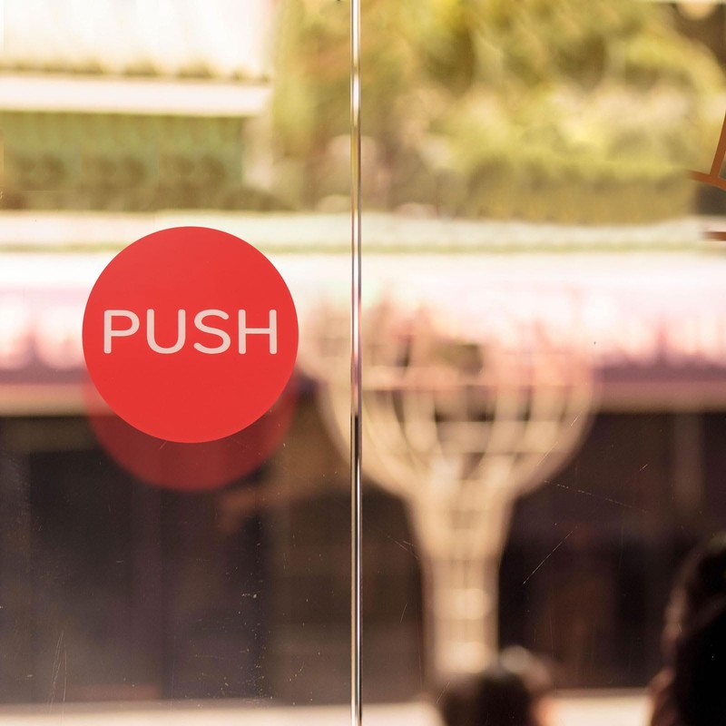 PATIKIL 2Set Push Pull Door Stickers, 3in Push and Pull