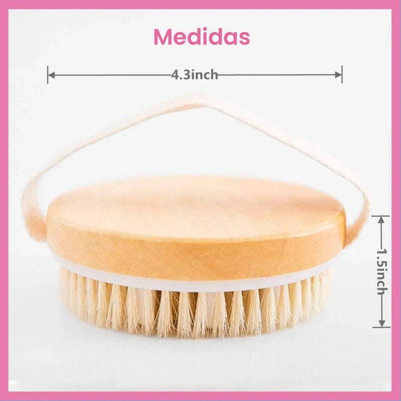 Cepillo Corporal Exfolia El Cuerpo Y Elimina Piel Muerta Madera