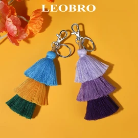 LEOBRO Keychains, 40PCS Key Rings and Keychain Clip, Key Chain Ring and Key Chain Hooks, Keychain Making Kit, for DIY Crafts