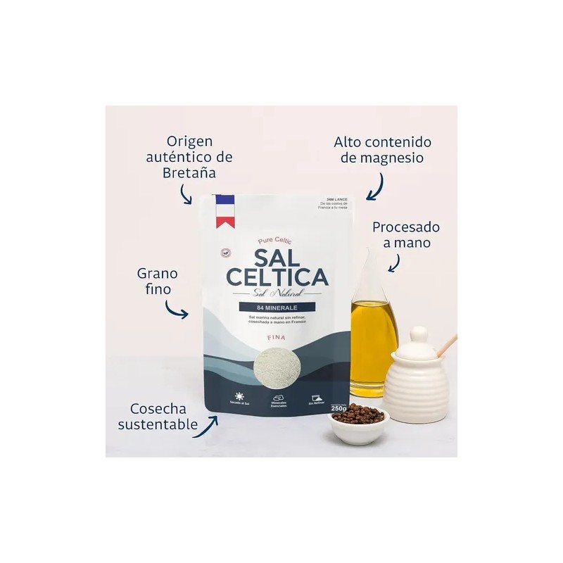 Sal Céltica Natural Sin Refinar Origen Francés