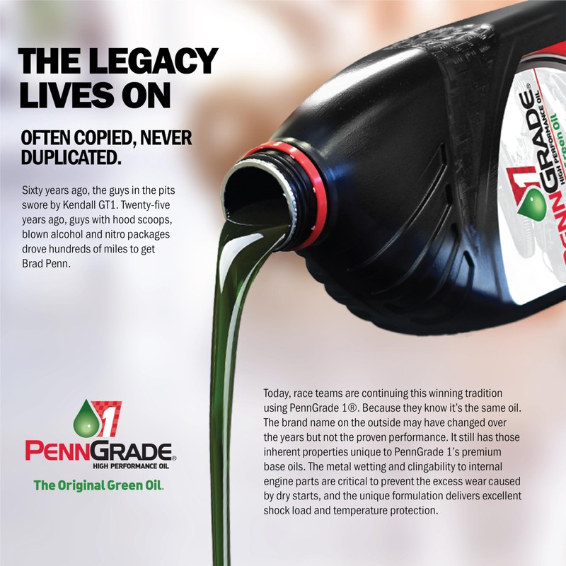 PENN GRADE 1, 71190, Synthetic Blend High Performance Oil SAE