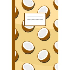 Kokosnuss Notizbuch: Kariertes Notizheft A5 als Tagebuch Schulheft oder Journal verwendbar | süßes Sommer Frucht Motiv für Strand und Urlaub Liebhaber