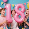 Pink Number 1 Balloon 40 Inch,Jumbo Giant Mylar Pink Number