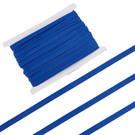 letsinstyle 25 Yards Blau Paspel Schrägband Mit Keder Kordel 1cm Breiter Einfach Gefalteter Besatz Kordelbesatz Aus Polyester Mit Hoher Elastizität Zum Nähen Basteln Quilten von Kleidung Und Decken