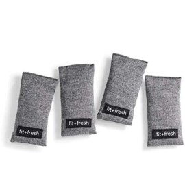 Fit & Fresh 2 Packs Fit and Fresh Activated Charcoal, 4 Count, 4 X 3.75 X 3.75, Gray