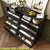 SOOWERY Black Dresser for Bedroom Led Bedroom Dresser with Charging