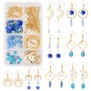 SUNNYCLUE 1 Box DIY 8 Pairs Blue Moon Earrings Making