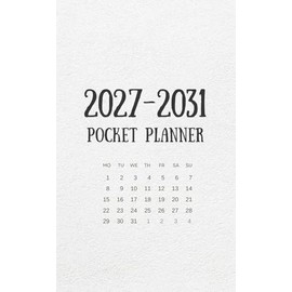 2027 -2031 Pocket Planner: 5 Year Calendar Schedule Agenda and Organizer January 2027 to December 2031 with holidays small size